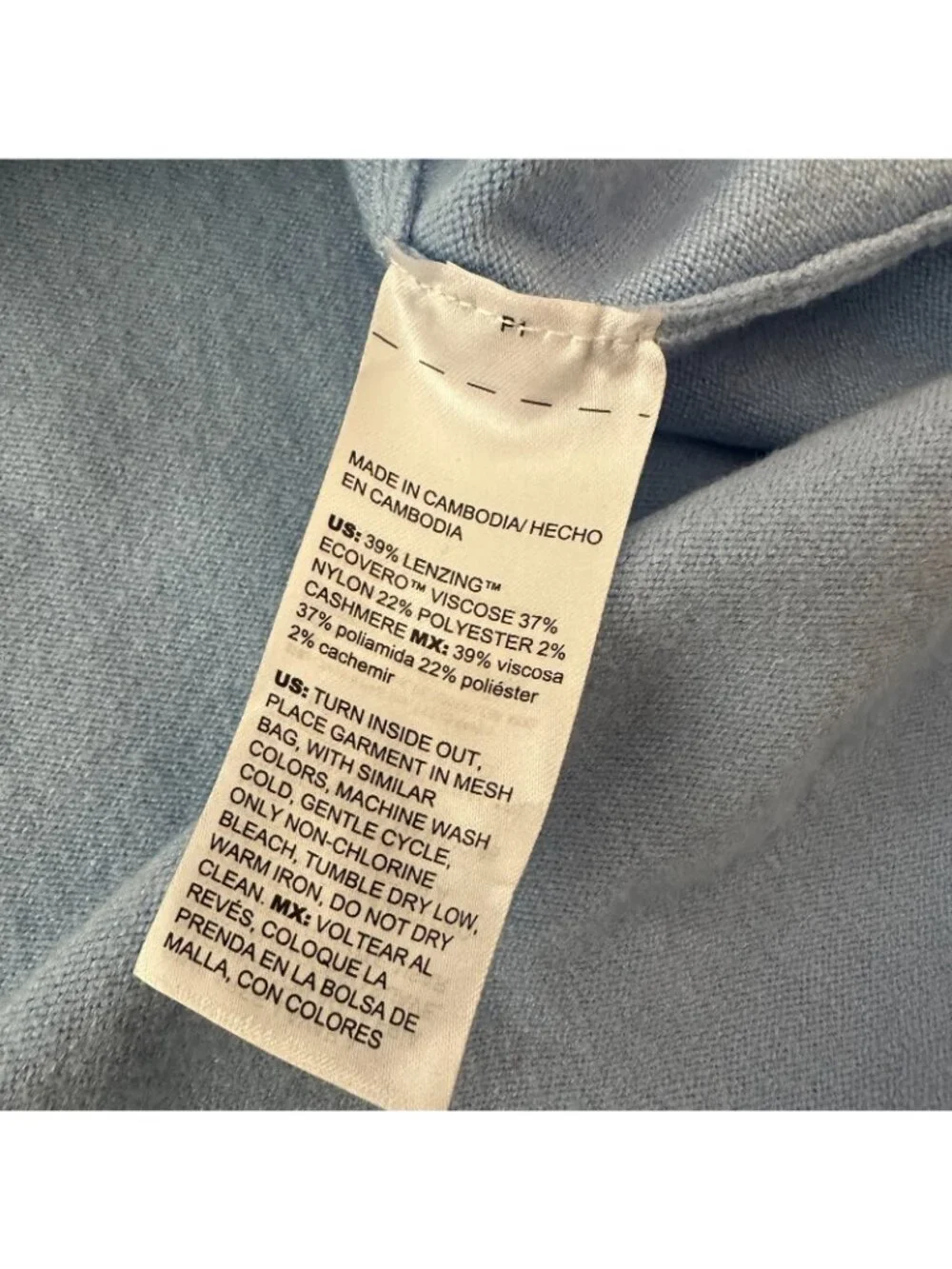Chico's MEDIUM Blue Sweater Sweatpants Set Cashmere Blend